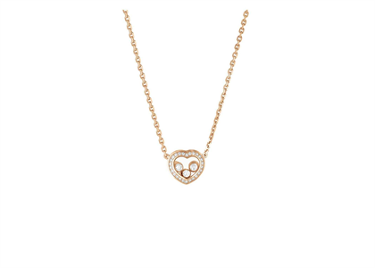 Rose Gold Plated Bezel Set CZ Studded Pendant